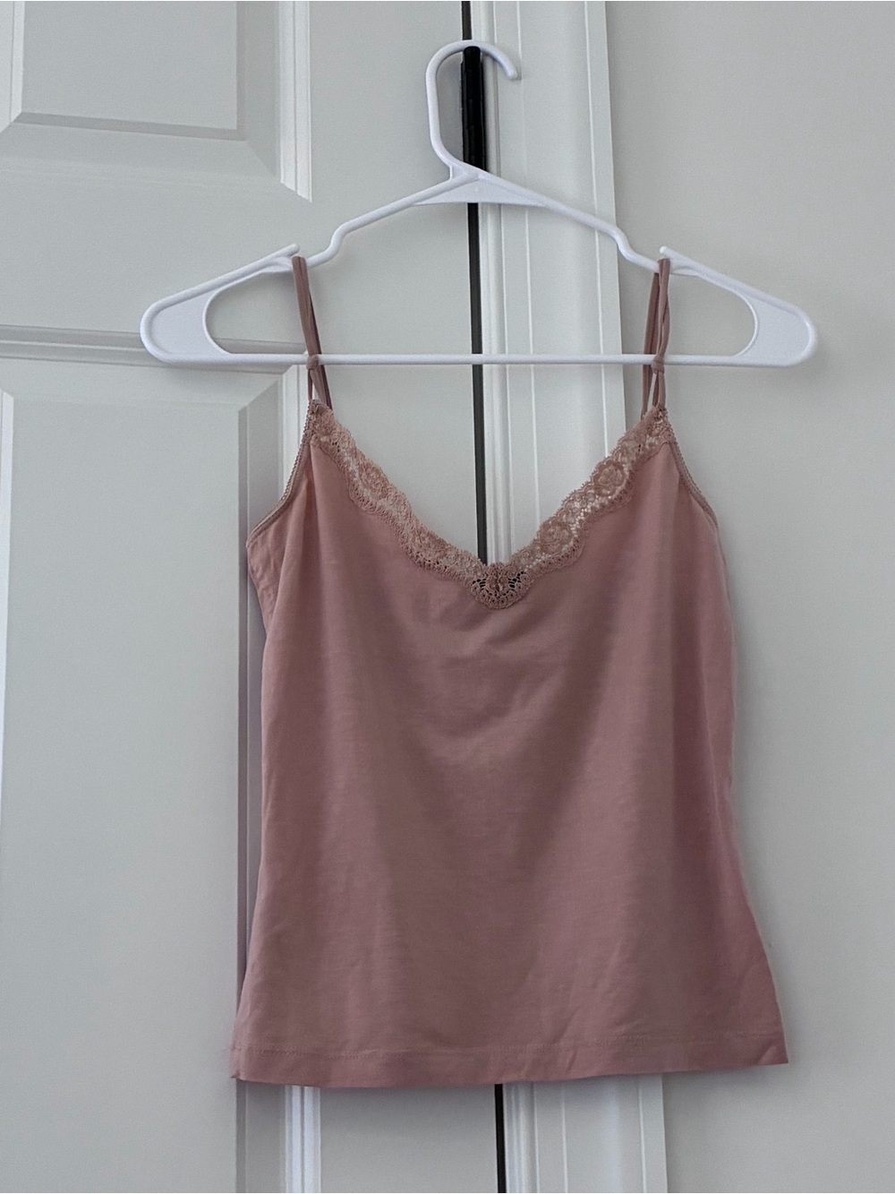 The Limited Mauve Lace-Trim Spaghetti Strap Cami